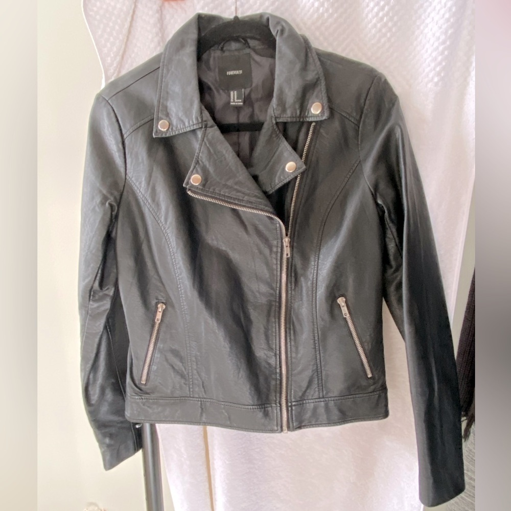 Forever 21 Black Soft Faux Leather Jacket